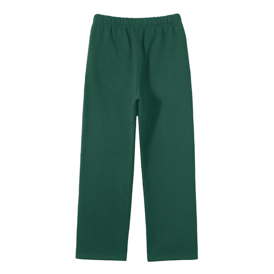 Rooted Essence | Green Fleece Straight Leg Pants