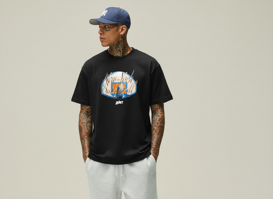 New-York Knicks merch - black graphic tee | premium cotton