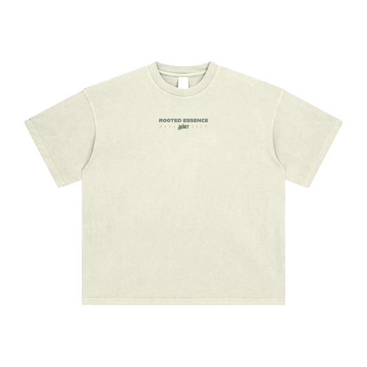 Rooted Essence | Enzyme Washed T-Shirt Beige