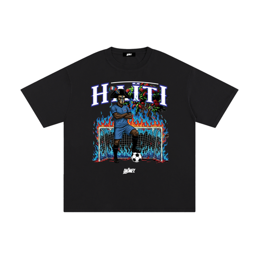 Graphic T-shirt Haïti Football Black | Daömey Lifestyle
